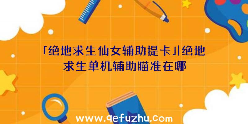 「绝地求生仙女辅助提卡」|绝地求生单机辅助瞄准在哪